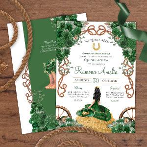 Emerald Green Country Western Charro Quinceañera