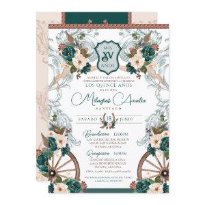 Emerald Green Elegant Charro Western Quinceanera