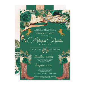 Emerald Green Fancy Mariachi Charro Quinceanera