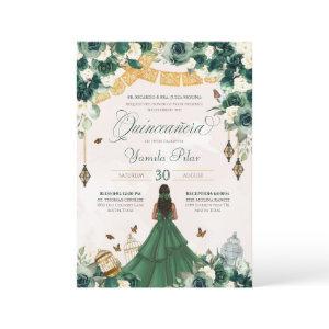 Emerald Green Floral Butterfly Garden Elegant Bday