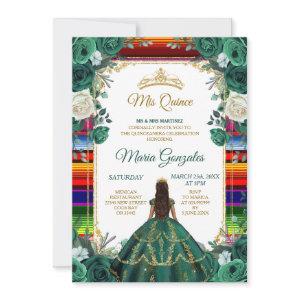 Emerald Green & Mexican Blanket Girl sweet 16th
