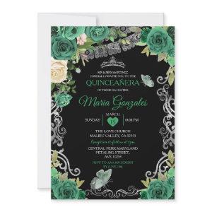 Emerald Green Mexican Charra Mis Quince Butterfly