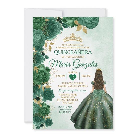 Emerald Green Mexican Quinceañera 16th Butterfly