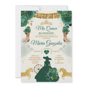 Emerald Green Mis Quince 15 Anos Gold Crown