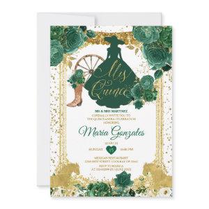 Emerald Green Mis Quince 15 Anos Gold Glitter