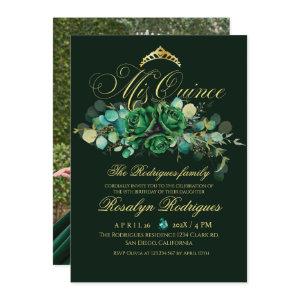 Emerald green Mis Quince 15th Birthday