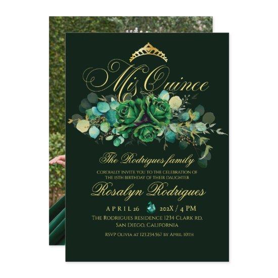 Emerald green Mis Quince 15th Birthday