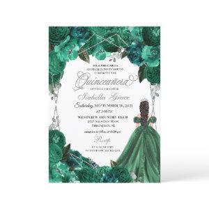 Emerald Green Princess Dress Tiara Quinceanera