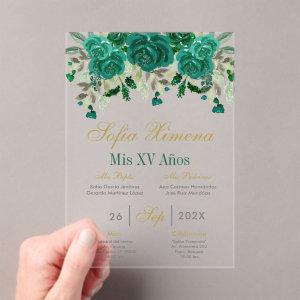 Emerald Green Quinceanera Acrylic