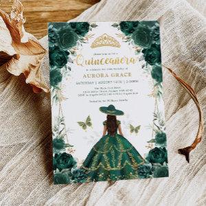 Emerald Green Quinceañera Charro Dress Mis Quince