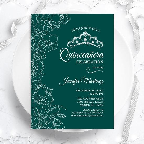 Emerald Green Quinceanera Party