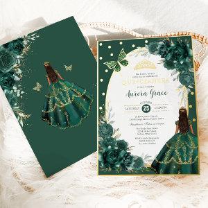 Emerald Green Quinceanera Princess Butterfly Party Foil