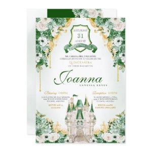 Emerald Green Royal Castle Princess Quinceanera