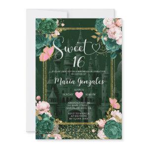 Emerald Green Sweet 16 Girl Floral Birthday Party