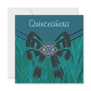 Emerald Green Teal Blue Quinceanera