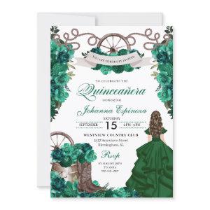 Emerald Green Western Ranchero Quinceanera