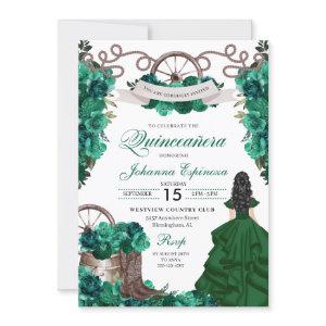 Emerald Green Western Ranchero Quinceanera