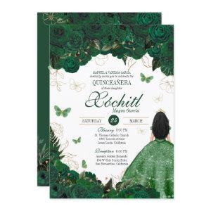 Enchanted Butterfly Garden Emerald Green Quince