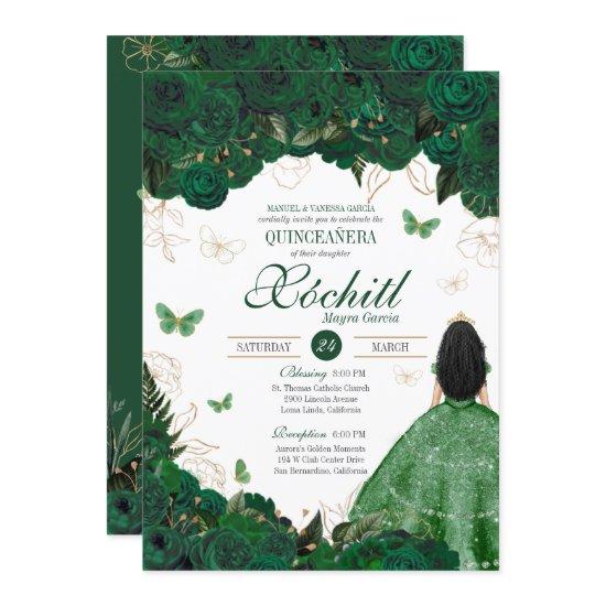 Enchanted Butterfly Garden Emerald Green Quince