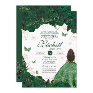 Enchanted Butterfly Garden Emerald Quinceanera