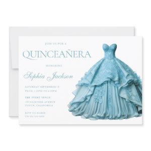 Enchanted Dusty Blue Dress Gown Quinceanera