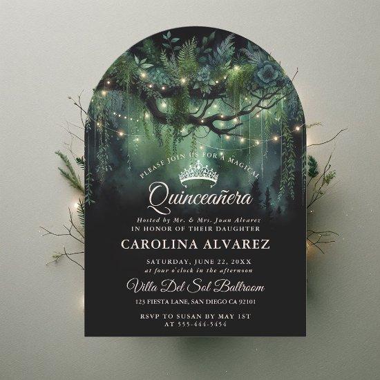 Enchanted Forest Arch Fairytale Green Quinceañera