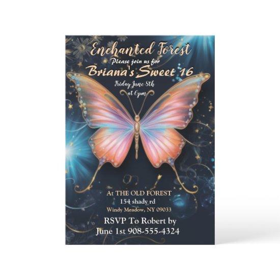 Enchanted Forest Butterfly Sweet 16