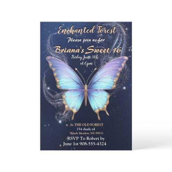 Enchanted Forest Butterfly Sweet 16