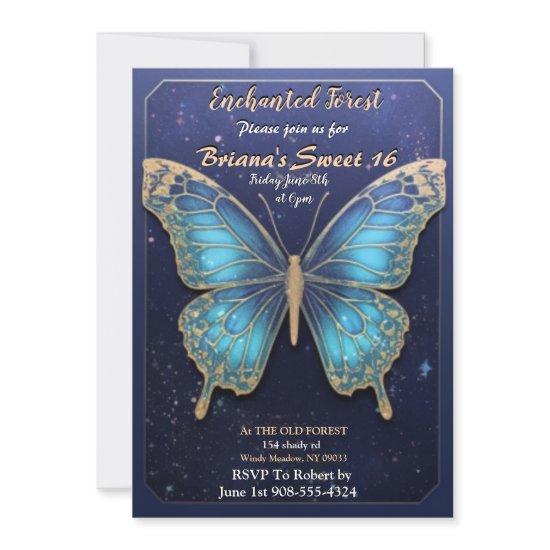 Enchanted Forest Butterfly Sweet 16
