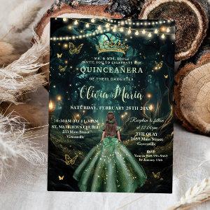 Enchanted Forest Emerald Green Dress Quinceañera