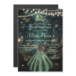 Enchanted Forest Emerald Green Dress Quinceañera Magnetic