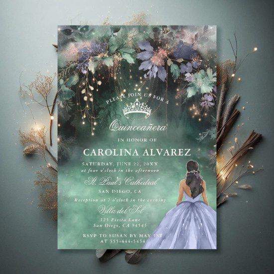 Enchanted Forest Periwinkle Blue Chic Quinceanera