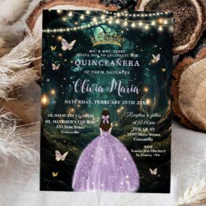 Enchanted Forest Purple Lilac Dress Quinceañera