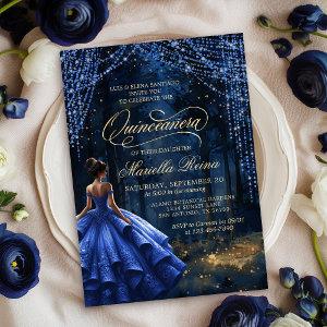 Enchanted Forest Royal Blue Quinceañera