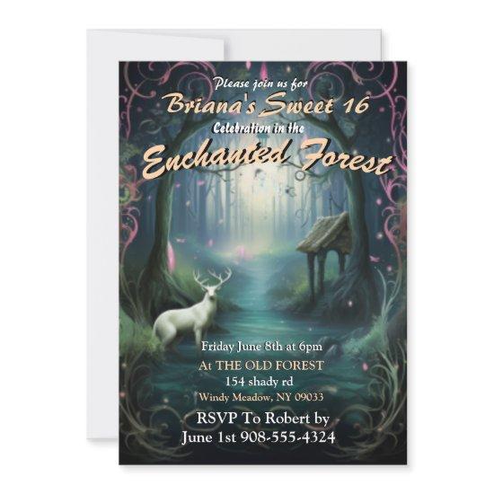 Enchanted Forest Stag Sweet 16