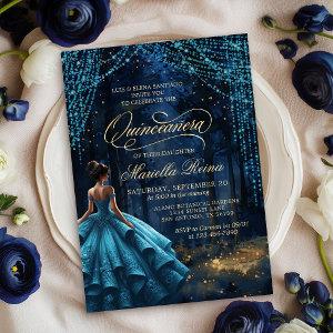Enchanted Forest Teal Quinceañera