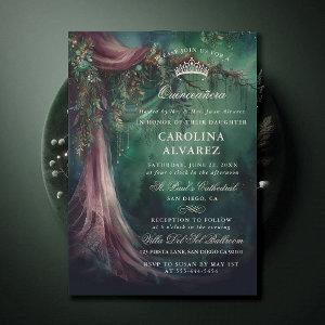 Enchanted Forest Veil Fairytale Church Quinceañera