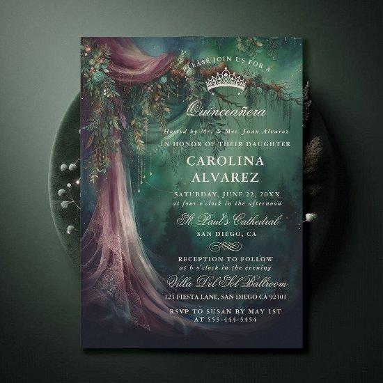 Enchanted Forest Veil Fairytale Church Quinceañera