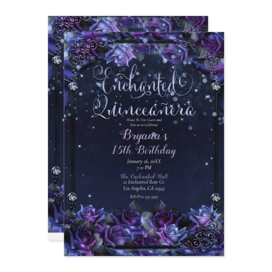 Enchanted Purple Fantasy Roses Garden Quinceañera