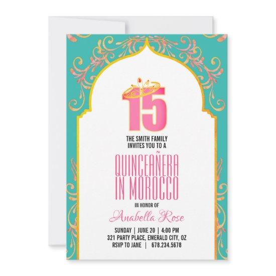 ENGLISH morocco QUINCEAÑERA arabian nights PINK AQ