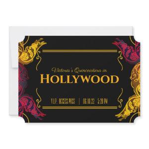ENGLISH quinceañera old HOLLYWOOD BIRTHDAY ticket