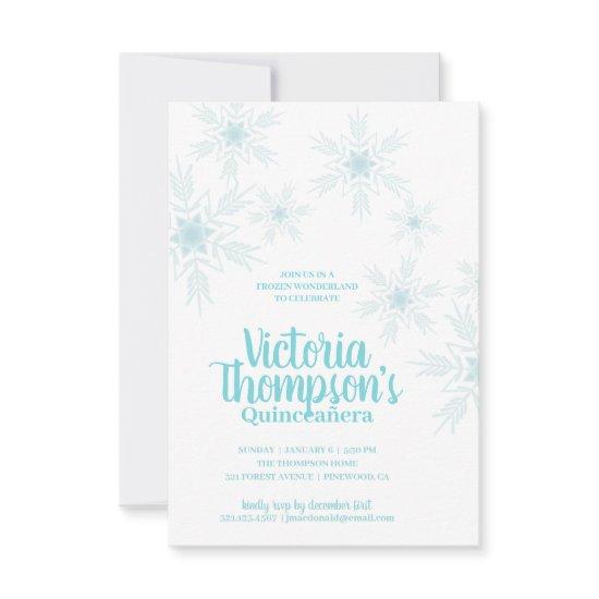 ENGLISH quinceañera WINTER WONDERLAND birthday