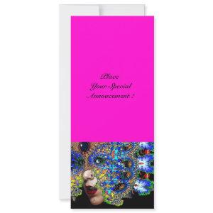 EPHEMERAL Mardi Gras Masquerade Ball,fuchsia black Announcement
