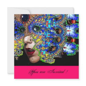 EPHEMERALMardi Gras Masquerade Ball,fuchsia black