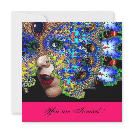EPHEMERALMardi Gras Masquerade Ball,fuchsia black