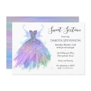 Ethereal Fairy Gown | Rainbow Ombre Pastel Sheen