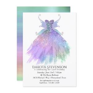 Ethereal Fairy Gown | Rainbow Ombre Pastel Sheen