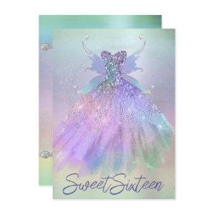 Ethereal Fairy Gown | Rainbow Ombre Pastel Sheen