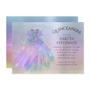 Ethereal Fairy Wing Gown | Rainbow Pastel Sheen