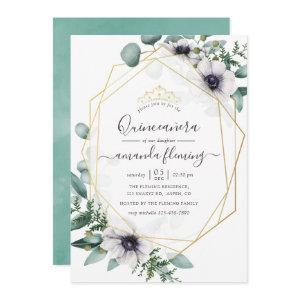 Eucalyptus Floral Geometric Quinceañera